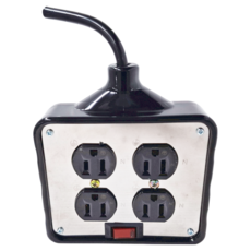 抗摔動力插座 一開四插 MAX 15A 125V 適用電壓 110V/60Hz, 1個