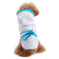 PUPPY ANGEL 寵物彩色亮點浴袍, 0 白色