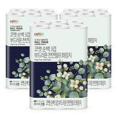 코멧 순백 3겹 부드러운 천연펄프 화장지 30m, 30개입, 3개