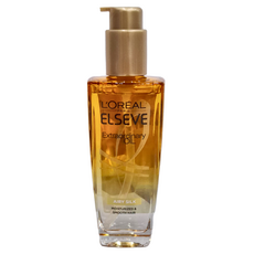 L'OREAL PARiS 巴黎萊雅 金緻護髮精油金色款 裸感質地 清爽不黏膩 深層賦活 高濃度植萃精油 撫平毛躁 秀髮順滑如絲, 100ml, 1瓶