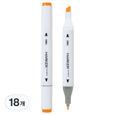 deLi 得力 雙頭三角桿麥克筆 70803A #23, 1 種顏色, 18個