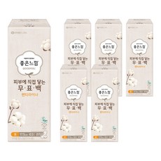 좋은느낌 피부에 직접 닿는 무표백 유기농순면 팬티라이너, 롱, 63개입, 6개