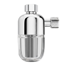 ANTIAN 熱水器前置水龍頭過濾器/廚房濾水器/洗澡水淨水器 銀色, 1個, 單一商品