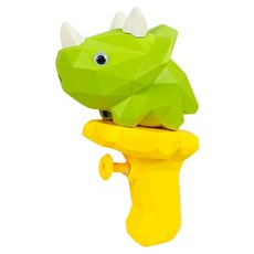 指選好物 恐龍造型小水槍 三角龍 綠色 輕巧便攜 兒童戲水玩具, 1個