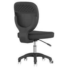 DEPE 小戶型辦公椅 CHA01, 人體工學設計, 高度可調, 54 x 75~83cm, 黑框全黑