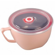 minono 米諾諾 不銹鋼泡麵碗 大 1.2L, 粉紅色, 1個