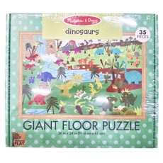 Melissa&Doug 瑪莉莎 NP地板拼圖 恐龍世界 3歲, 1組, 35片