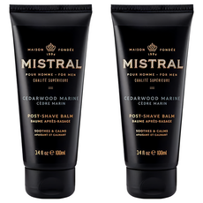 Mistral 海洋雪松 鬍後乳, 舒緩刮鬍後乾燥, 紅腫, 敏感不適, 100ml, 2條
