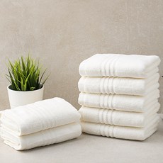 위클리 베이직 수건 타올 170g 30수 면사, 화이트, 7개