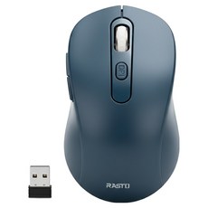 RASTO RM13 六鍵式超靜音無線滑鼠, R-PCA013, 藍色