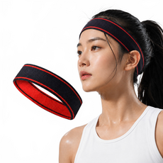 마라나타 스포츠 땀흡수 운동용 헬스 요가 머리띠 미끄럼방지 헤어밴드, 네이비, 1개