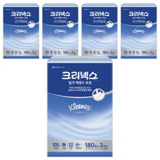 크리넥스 밀크 에센스 로션 미용티슈 2겹, 180개입, 15개