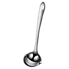 濾隔油勺 廚房油湯分離勺 170g重, 銀色, 1支