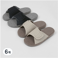 [쿠팡수입] 설레 벨크로 캘리 거실화 2종 세트, 네이비, 베이지, 6개