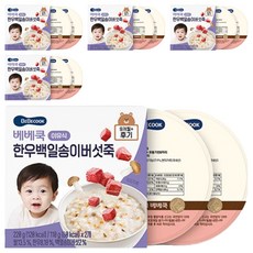 베베쿡 후기 한우백일송이버섯죽 실온이유식 2p, 5개, 220g, 혼합맛(한우/송이버섯)
