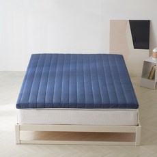 더코이즈 스마트 슬립 라텍스 토퍼 매트리스, 네이비블루, 5cm