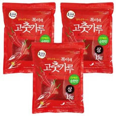 복이네먹거리 중국산 안매운 고춧가루 상 김치 김장용, 1kg, 3개