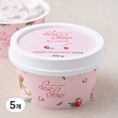 디어파인 딸기 그릭요거트, 100g, 1개입, 5개
