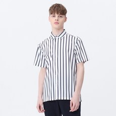 Mind Bridge 直條紋短袖襯衫 MUWS31B2