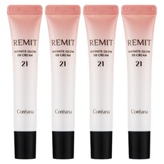 레미트 인피닛 글로우 비비 크림 SPF 50+ PA+++, 21호, 15g, 4개