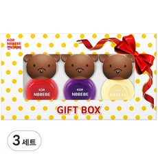 NBBEBE 兒童指甲油 3種禮盒, D（鮮豔的紅色、鮮豔的紫色、奶油檸檬色）, 3組