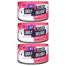 DAILY DELIGHT 機能化毛餐 貓主食罐頭, 鰹魚白肉 + 沙丁魚, 80g, 3罐