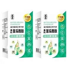 嚴萃 苦瓜胜肽 + 鉻 Set, 含專利苦瓜胜肽、酵母鉻，有助於維持醣類正常代謝, 500mg, 30顆, 2盒