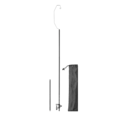 ISE MOUNT 小島嶼山 彎流桌面燈架 C形款 鋁合金材質 重量400g 附收納袋, 黑色, 1個