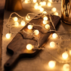 FUN HOUSE LED 造型燈串, 600cm 款, 圓球/星星/雪花款, USB-長亮/電池-閃爍, 40顆燈/串, 防水, 暖白, 1個