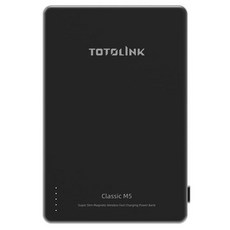 TOTOLINK 超薄磁吸無線快充行動電源 5000mAh USB-C 96 x 66 x 9mm, Classic M5, 極致黑