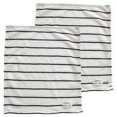 Kitchenheim布料廚房交叉墊, 2個, 黑+白