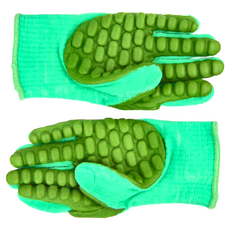 小美紀 33P防震手套, S號 17-18公分 棉尼龍合成橡膠材質, 1雙, 綠色