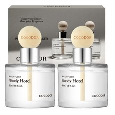 코코도르 우드볼 차량용 디퓨저 50ml 2개입, 우디호텔, 1개