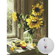 ARTJOY DIY 鑽石畫 30 x 40 cm, 窗邊的向日葵, 1個