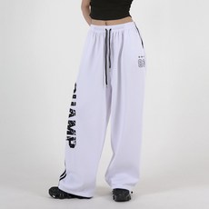 UMM女款寬鬆版型運動線條鬆緊褲
