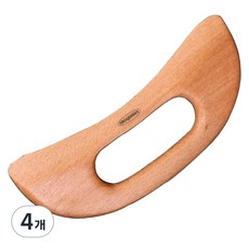 니가조화 나무 마사지 얼굴 괄사, 4개, 우드