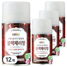 코멧 분사기 방향제 블랙체리향 자동분사기 겸용, 12개, 280ml, 블랙체리