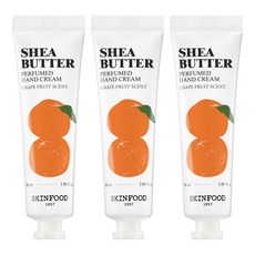 SKINFOOD 乳木果油香氛護手霜 葡萄柚香, 3個, 30ml