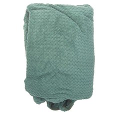 加厚超吸水親膚珊瑚絨浴裙, 深綠色, 1條