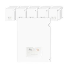 橙色辦公高透明名片袋 L 型支架 50 張, 高透明度, 1個