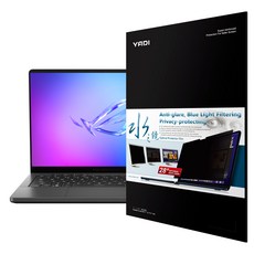 YADI 亞第 插卡隱貼 16:10 水之鏡防窺片 ASUS ROG Zephyrus G14 2025 GA403WM 專用 PF4PPB-W140, 透明, 1片