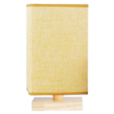 日式床頭燈BSMI認證 方型 14x14x26公分, 麻布