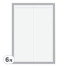 메이킷 모노 그리드 노트패드 B5, 그레이, 50매, 6개