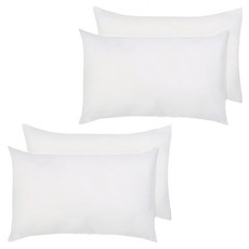 MM Shop 棉質枕芯, 白色, 4個