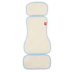 BabyBabe 超透氣舒適涼墊 推車汽車專用 三段式設計 雙層立體蜂巢布, 1個, 米色