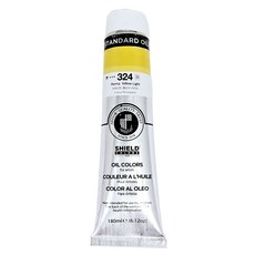 SHIELD 盾牌 專業級標準油畫顏料 324 PERMA.YELLOW LIGHT, 180ml, 324 Perman Yellow Light