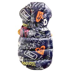 SassyDog 雙面穿外套 柴犬/可卡適用, 塗鴉, 1件