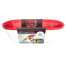 KOKUBO 小久保 橢圓形瀝水籃, 26 x 12 x 7cm, 紅色, 1組