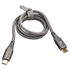 PX 大通 USB3.2 Gen2 Type-C-to-USB-C 充電傳輸線 快充240W 10G極速傳輸 4K@60影音視頻輸出, 1m, 灰色, 1條