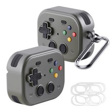 KANTAM AirPods 復古保護殼 + 防塵貼紙 2入, 灰色, AirPods Pro 3, 1個